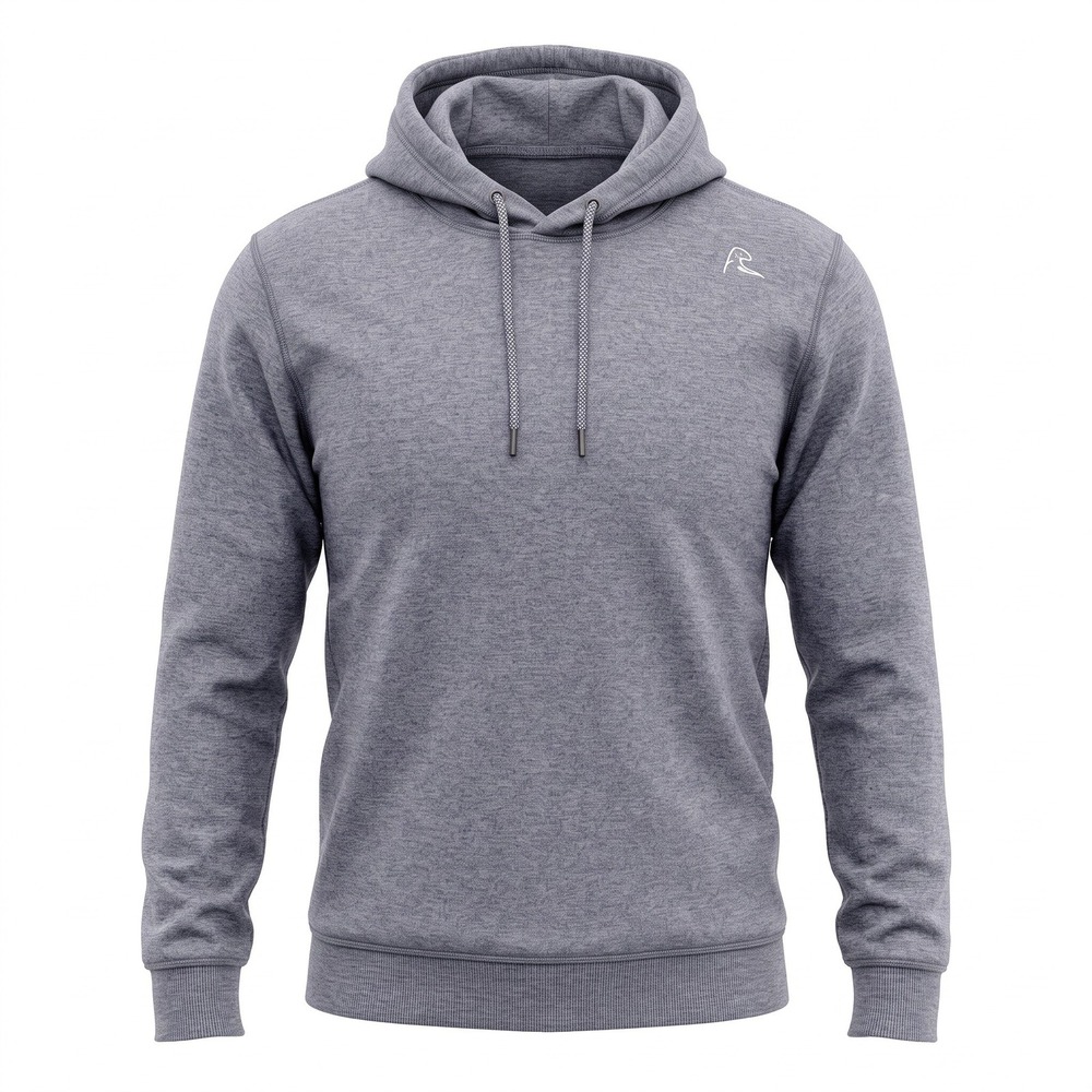 Rhoback Hesi Performance Hoodie Mens Large Heather Blue Golf Pullover Activewear